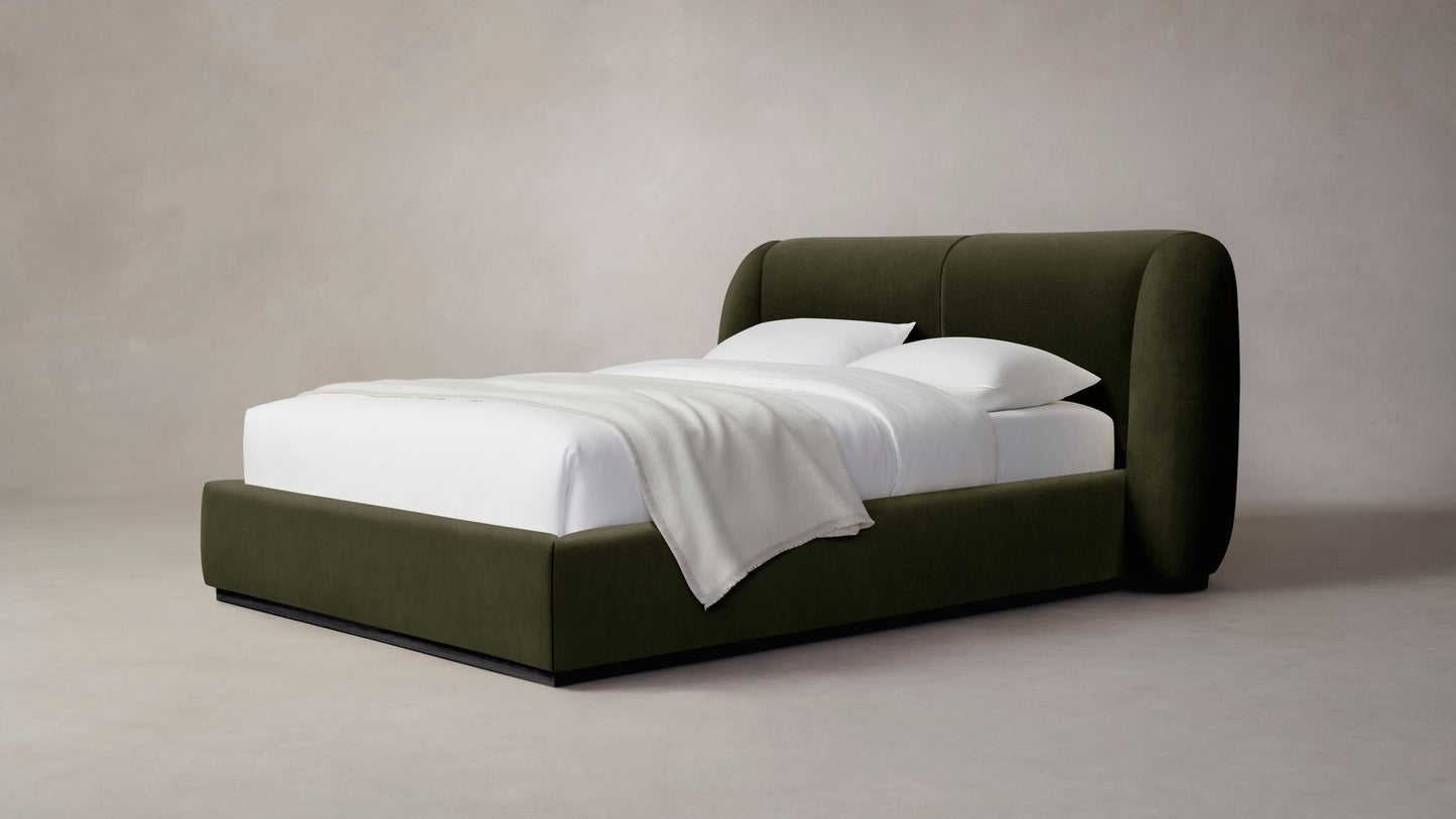 The Smith  - Performance Velvet Olive Bed - 42" Headboard